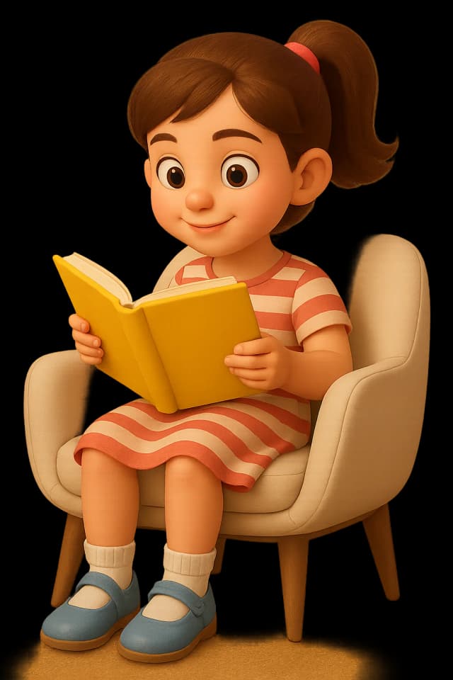 Girl reading a book